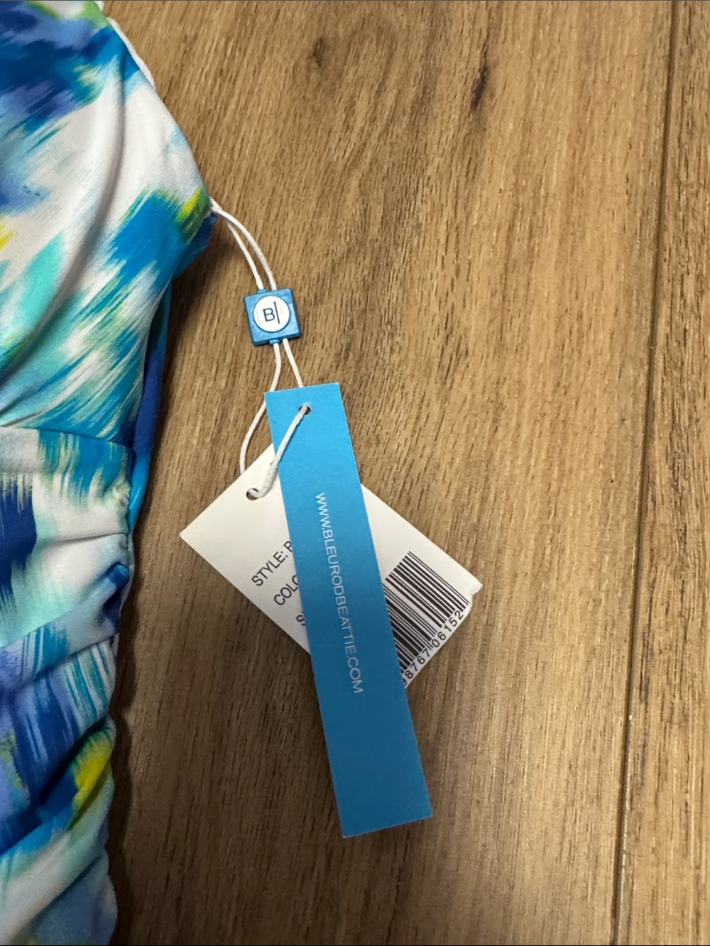 Bleu Rod Beattie NWT 8 Blue, Aqua and Yellow tie dye tummy control Tankini Top - Picture 5 of 10